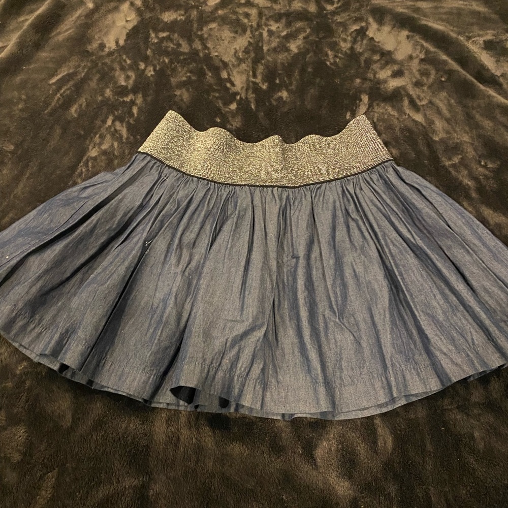 Brand New skirt- jeans/ silver - SIZE SMALL